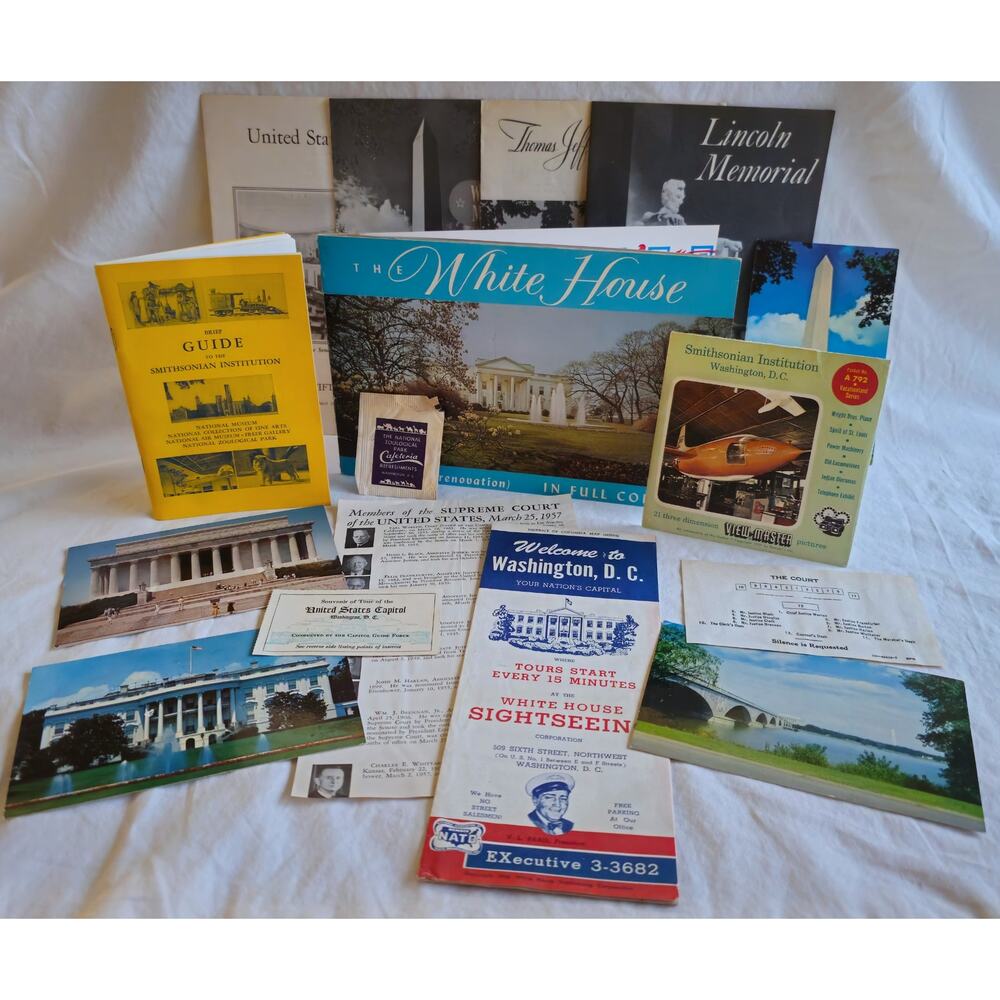 Vintage 1950s Washington DC Paper Ephemera Memorabilia